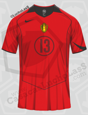 camiseta Bélgica 2004